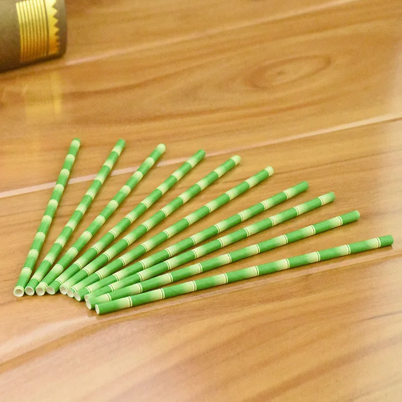 25 шт./лот Бамбуковая бумага сафари панда креативные соломинки джунгли вечерние