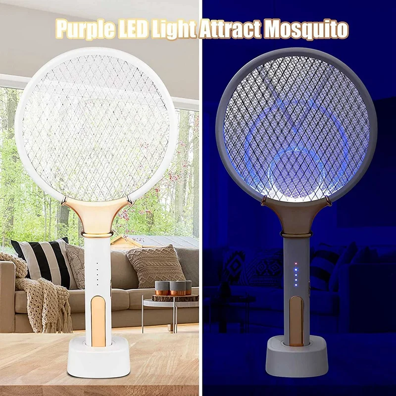 

Bug Zapper,4200V Electric Fly Swatter,Handheld Placed Mosquito Killer,3-Layer Safety Mesh,USB Rechargeable,for Home,Yard