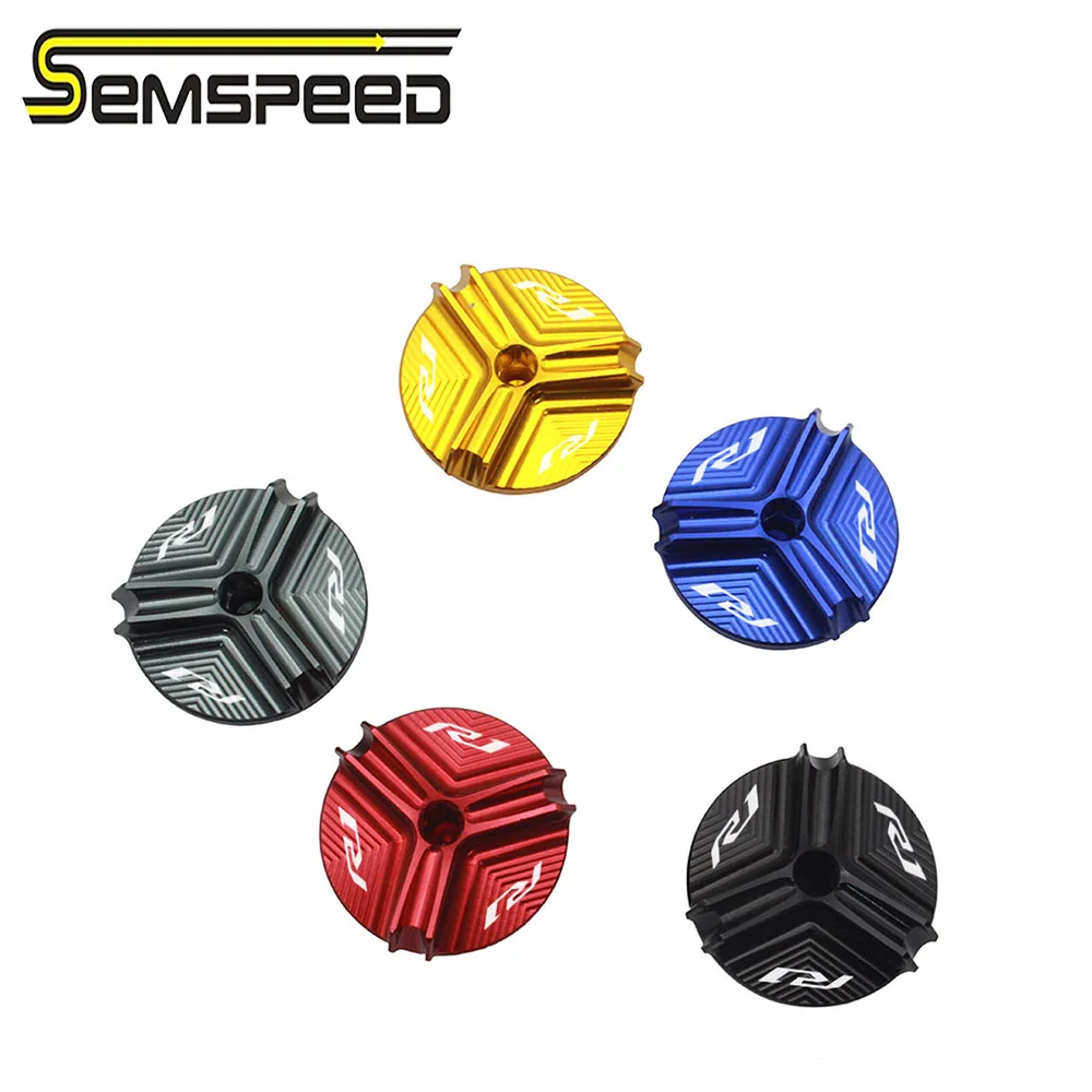 SEMSPEED Мотоцикл CNC масляный наполнитель колпачок штепсельная крышка для Yamaha R1 YZF YZFR1