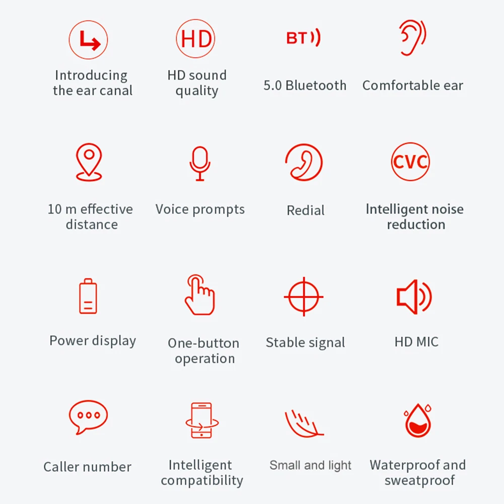 Универсальные миниатюрные наушники-вкладыши с сенсорным управлением