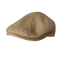ronyu autumn men peaked cap british style khaki berets wool flat ivy cap classic women vintage beret duckbill caps blm110