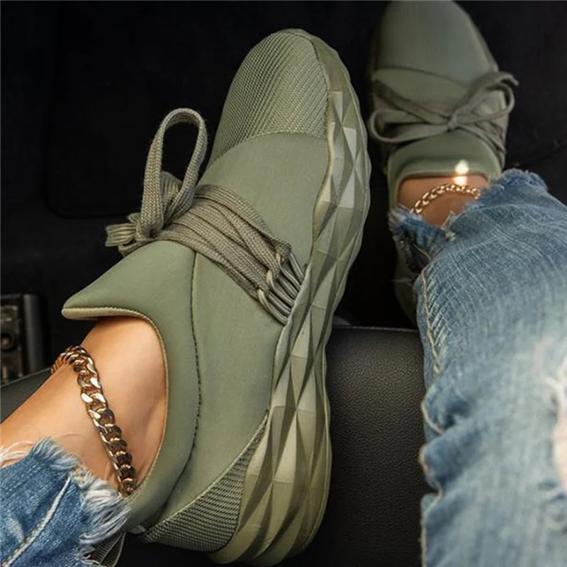 

Женские кроссовки без шнуровки, сетчатые дышащие, Вулканизированная подошва, мягкая однотонная плоская подошва, прогулочная обувь, повседн...