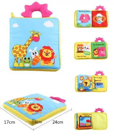 Детские игрушки на кроватку бампер тканевая книга для новорожденных погремушки