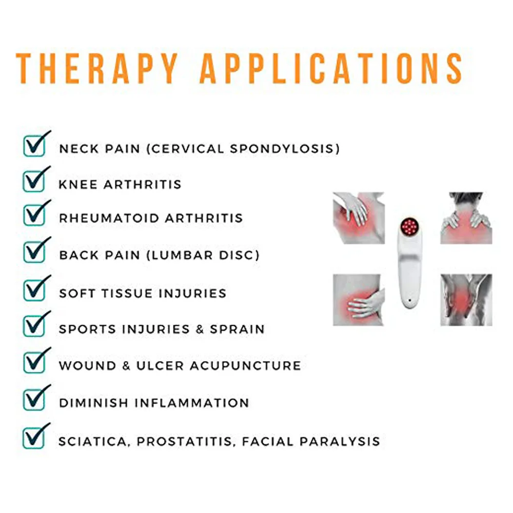 Низкоуровневое лазерное терапевтическое устройство LLLT удобное лечение