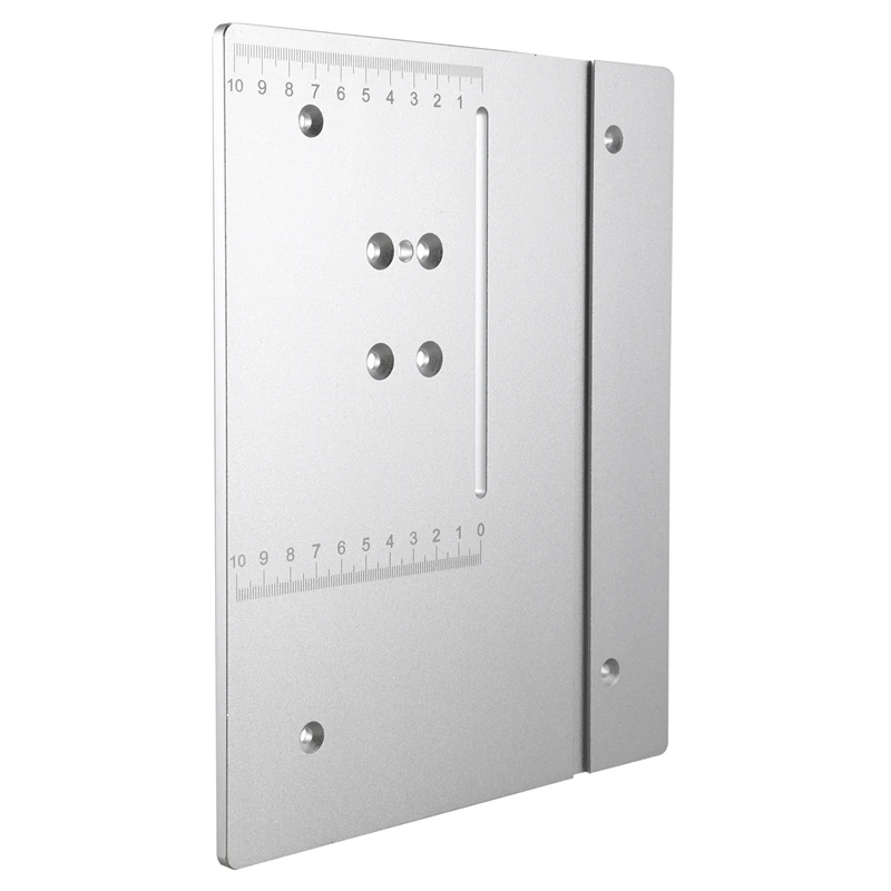 

Silver Circular Mini Table Saw Panel Circular Saw Table Pedal DIY Woodworking Machines Mat with Scale