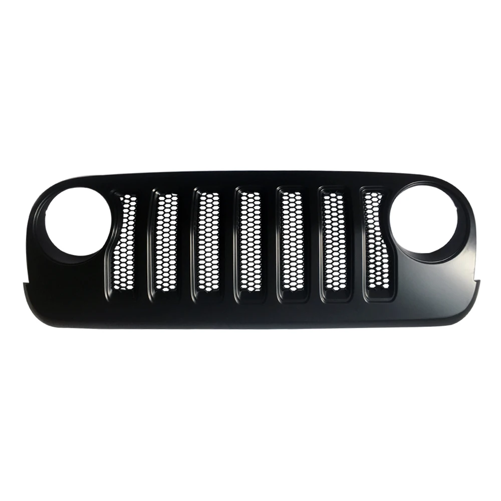 

J373 Angry Mesh Grill Change Car Front Grill Bumper Upper Grill For Jeep Wrangler JK 07-17