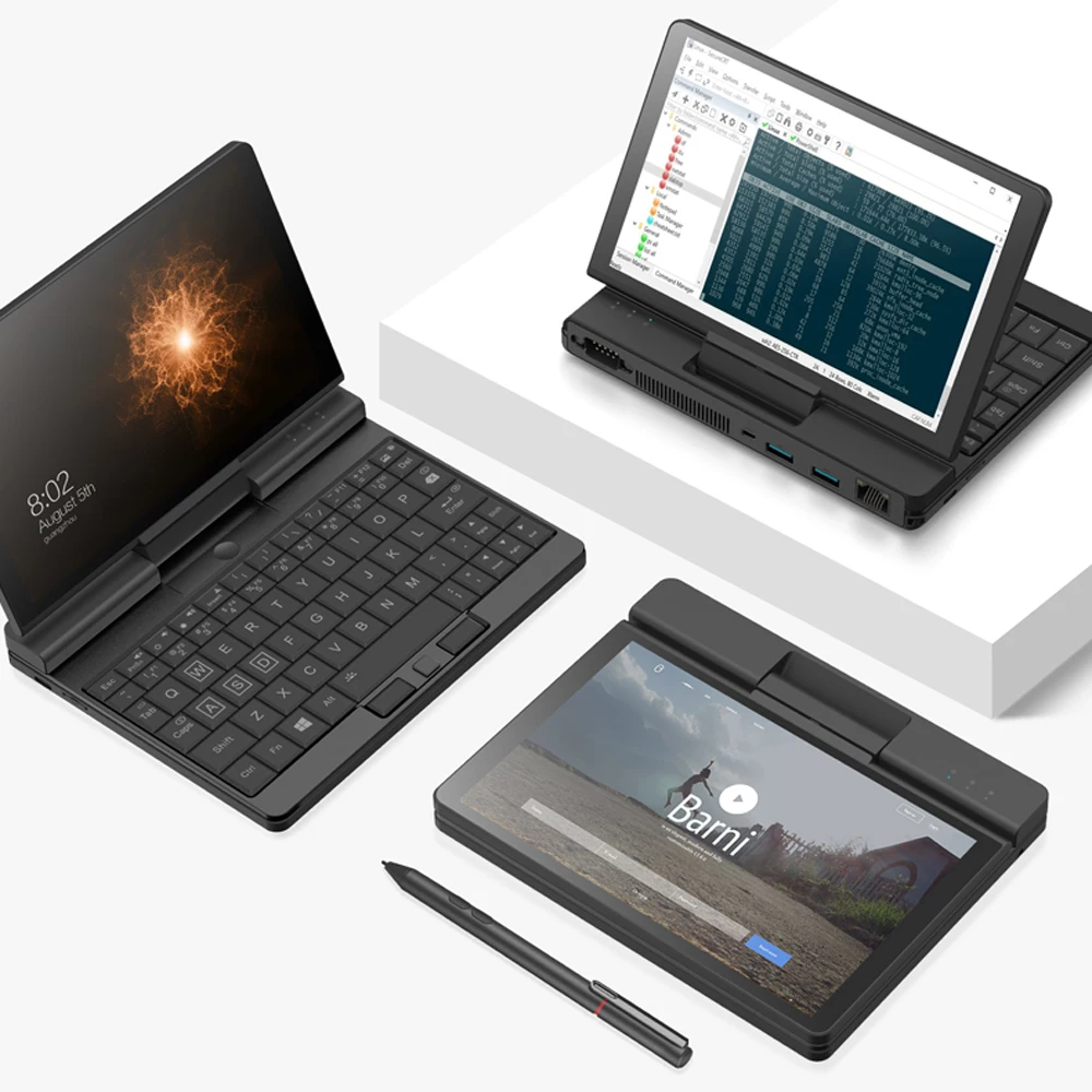 Verkauf Original-Netbook A1 Mini Laptop Ingenieur Business Notebook 7 Inch Tasche Computer Windows 10 8GB RAM 512GB SSD Netbook RS232