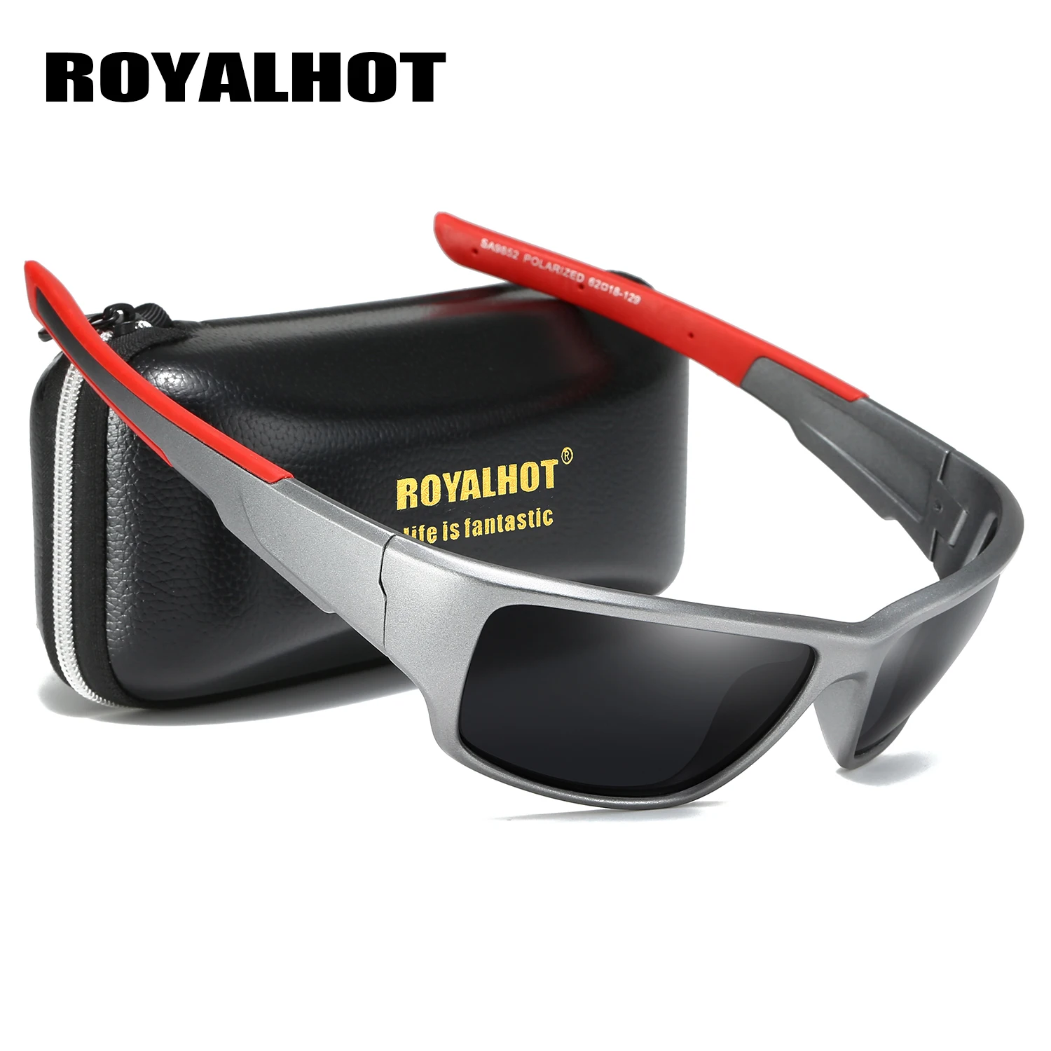 RoyalHot мужские женские поляризационные квадратная оправа спортивные