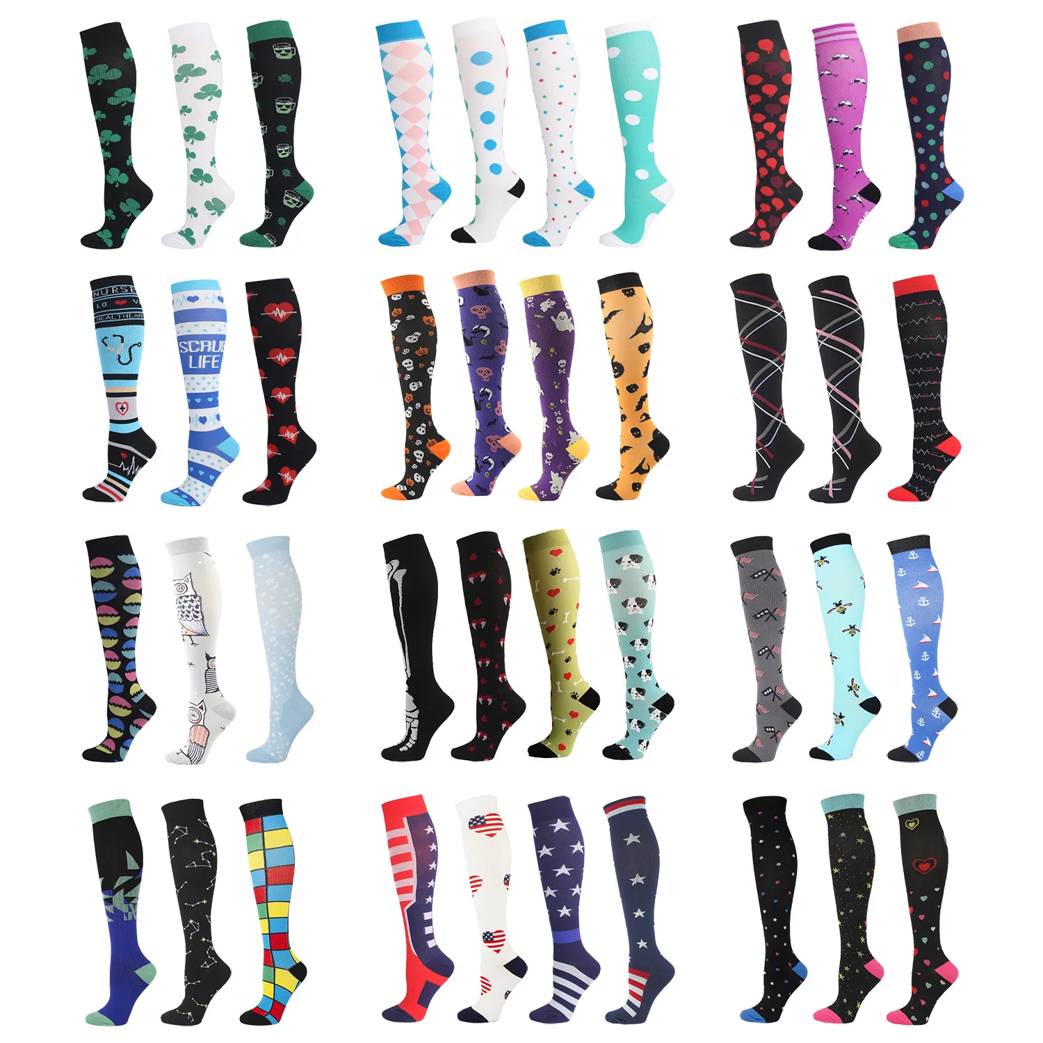 

Compression Socks Athletic Men Women Graduated Breathable Nursing Socks Running Outdoor Hiking Athlete Marathon Cycling Football