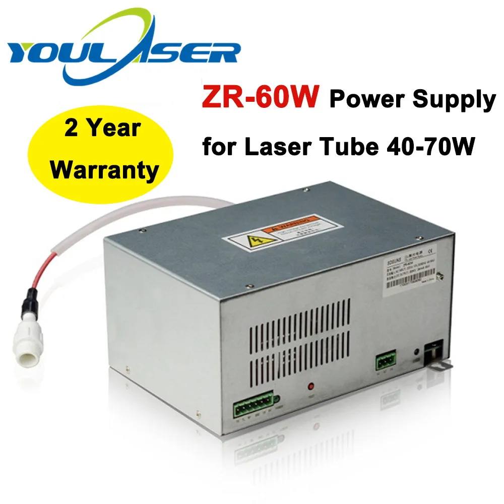 Лазерный источник питания 60 Вт для стеклянной лазерной трубки Co2 40 50 70 Вт|Запчасти