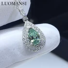 Luomansi S925 Стерлинговое Серебро 1 карат 5*8 мм светильник-голубой каплевидный Муассанит ожерелье от свадебной вечеринки женские ювелирные изделия