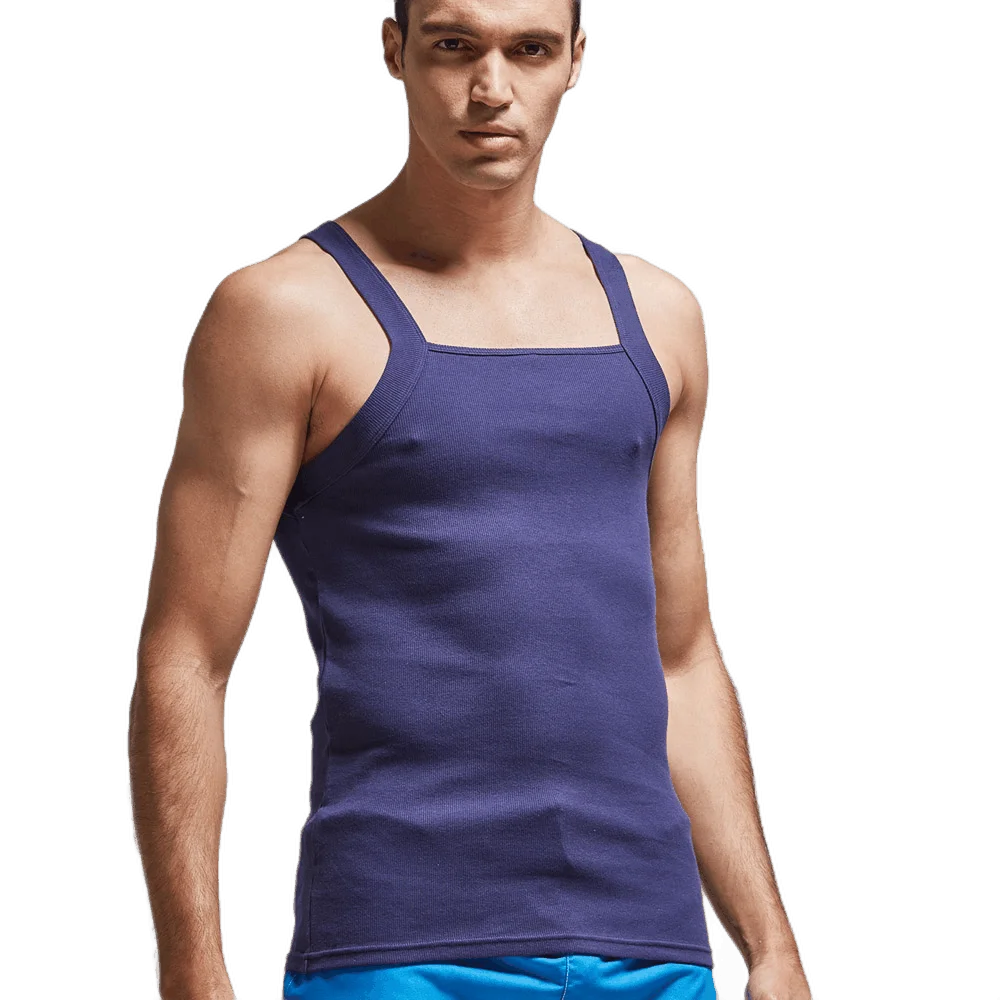 Майка мужская хлопковая пикантная одежда для геев модная жилетка без рукавов