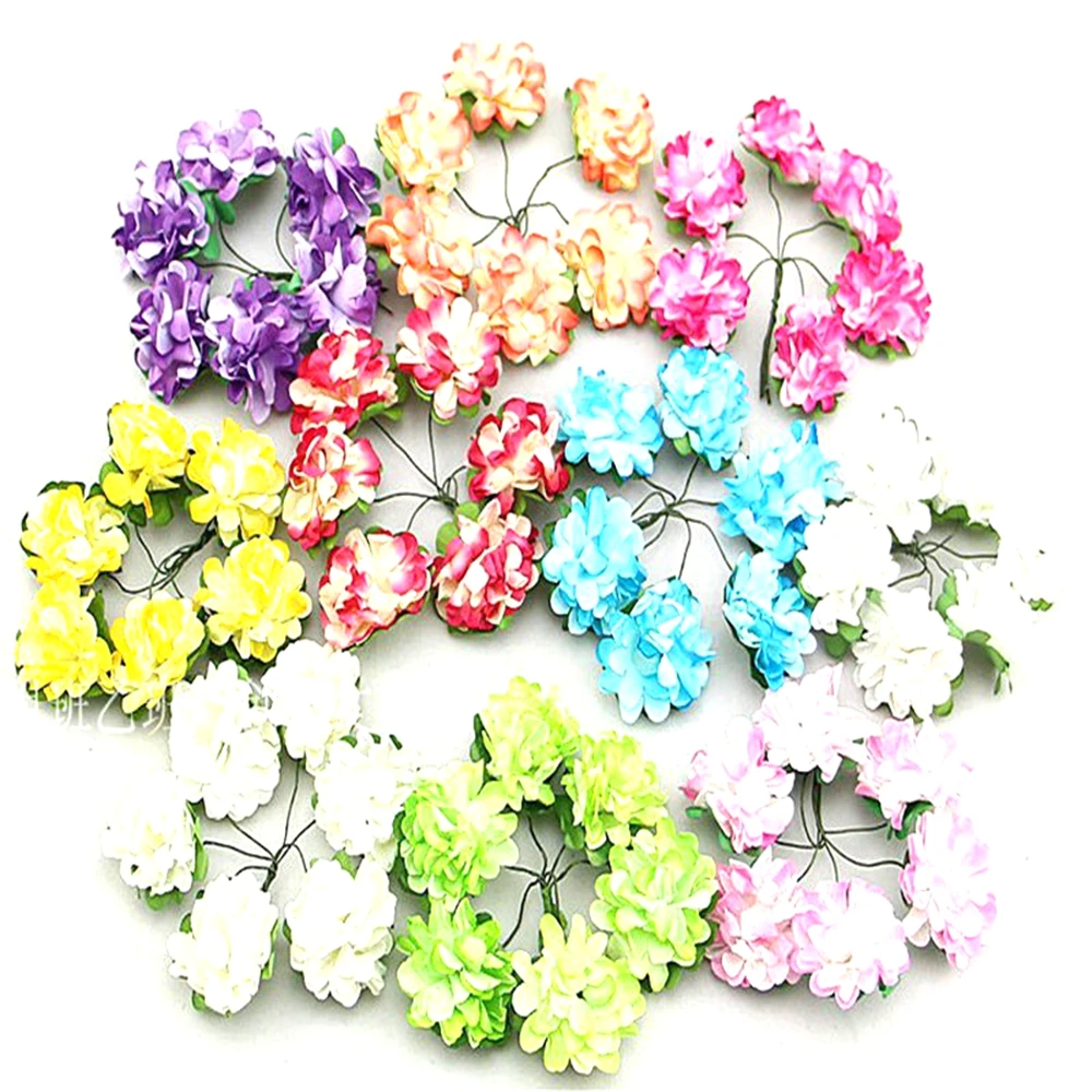 6 шт. 3 см мини пены розы Искусственные цветы Букет Многоцветный с цветочным