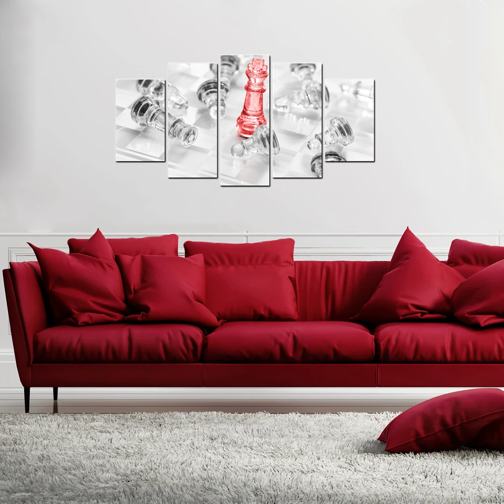 Чекмат! Картина Королева в шахматах настенное искусство печать на холсте