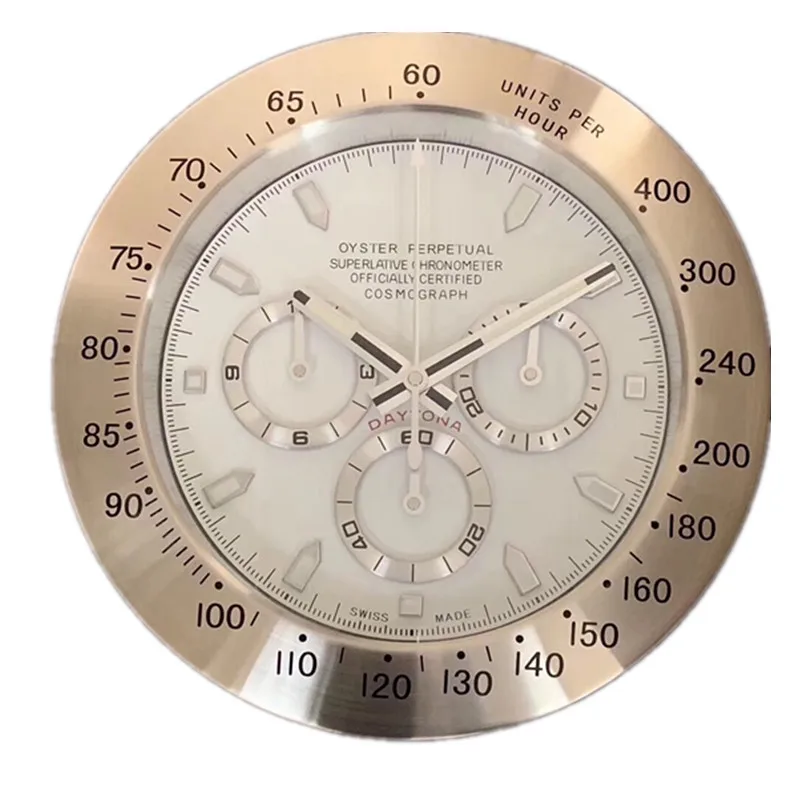 

Large Metal Wall Clock Modern Silent Wall Watches Home Decor Calendar Luminous Stainless Steel Living Room Home Decoration Gift