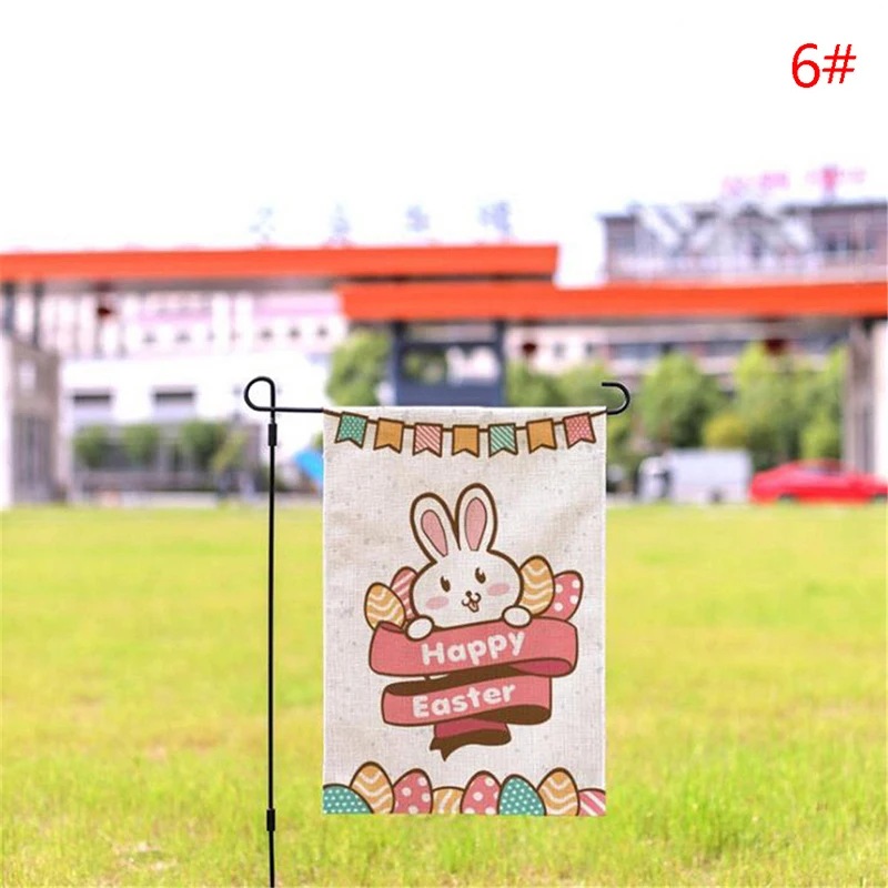 

Easter Decor Double Sided Banner Garden Flag Easter Rabbit Festival Garden Flag