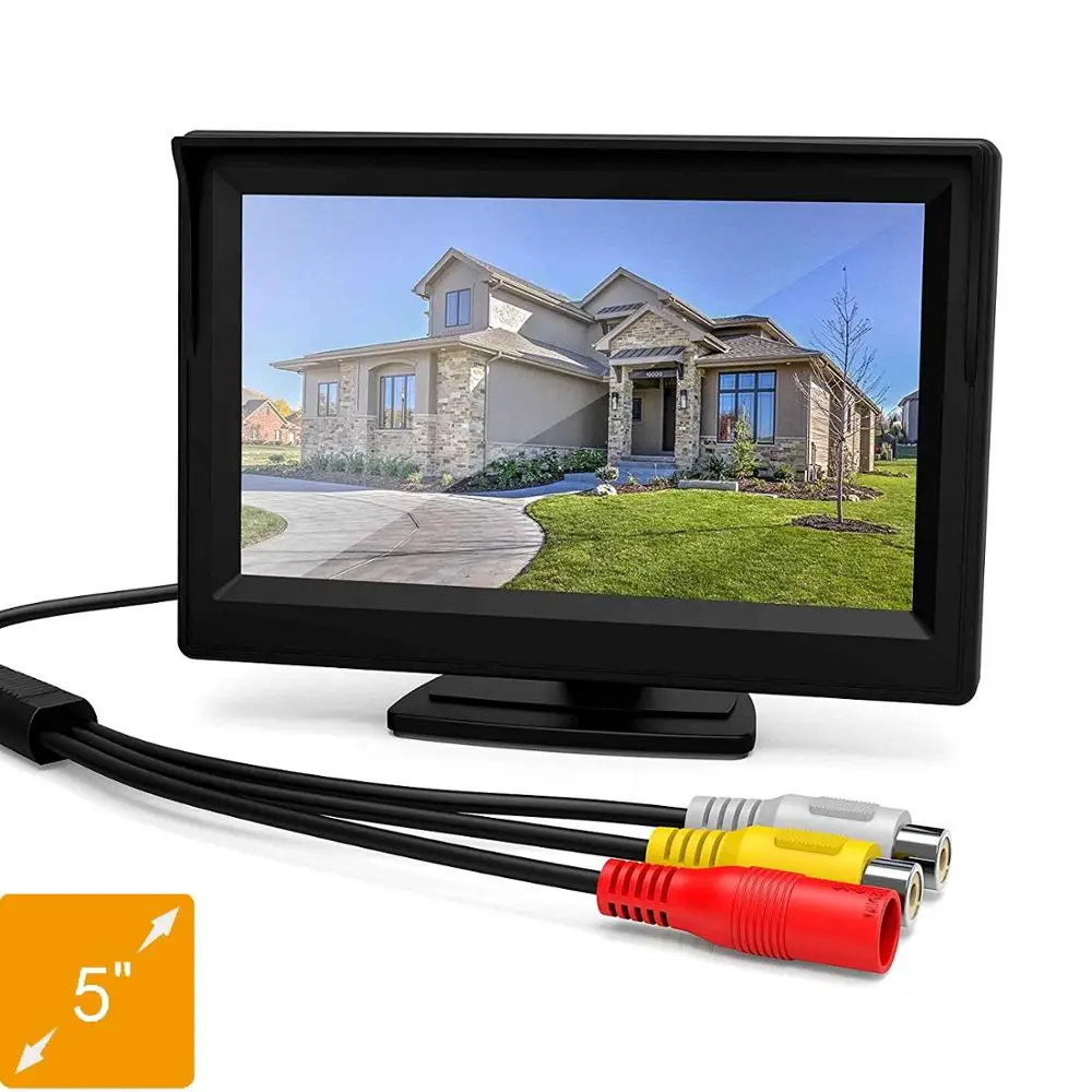 5-дюймовый TFT ЖК-дисплей цветной монитор заднего вида для парковки резервная