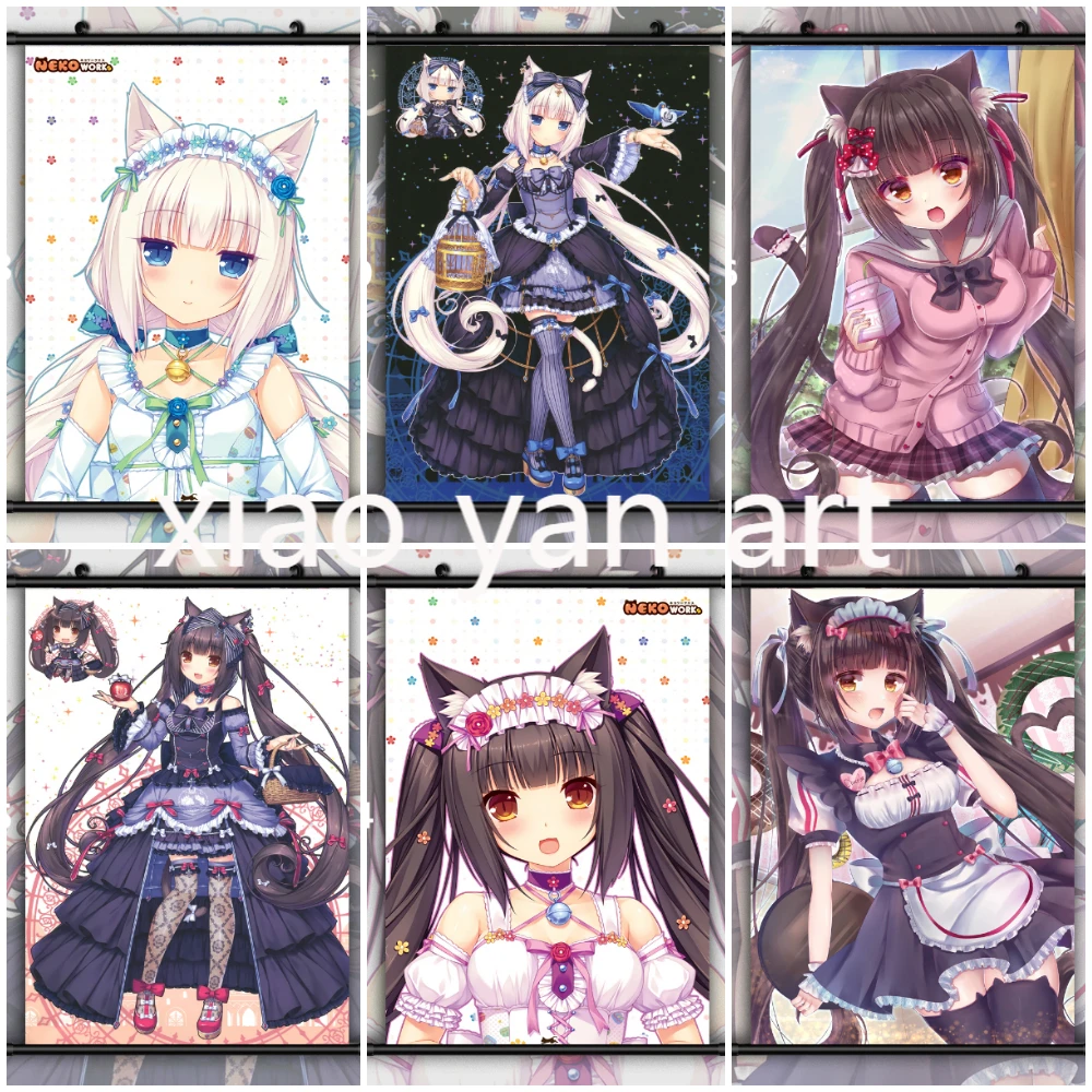 

Алмазная живопись Nekopara Chocola, анимация, искусственная мозаика, алмазная вышивка, наборы для вышивки крестиком, домашний декор