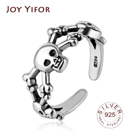 Стиль ретро Готический стиль панк для мужчин кольца из нержавейки модное череп
