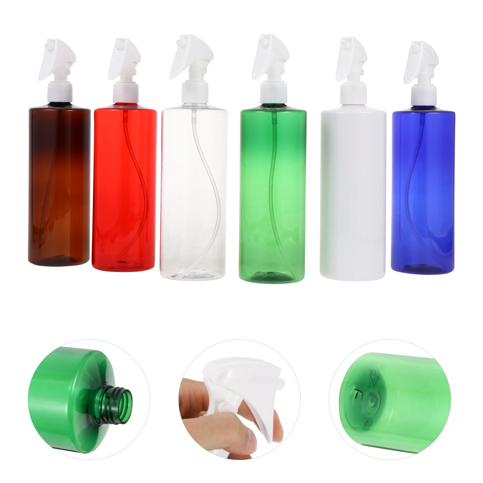 

1 Set of 6pcs Durable Simple Spray Bottles Plastic Sprayers for Home Garden Salon
