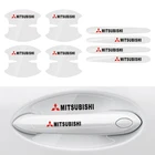 Наклейка на дверную ручку автомобиля, 8 шт., невидимая пленка из ТПУ для Mitsubishi Lancer ASX Mirage Pajero Sport Xpander Attrage Eclipse Cross