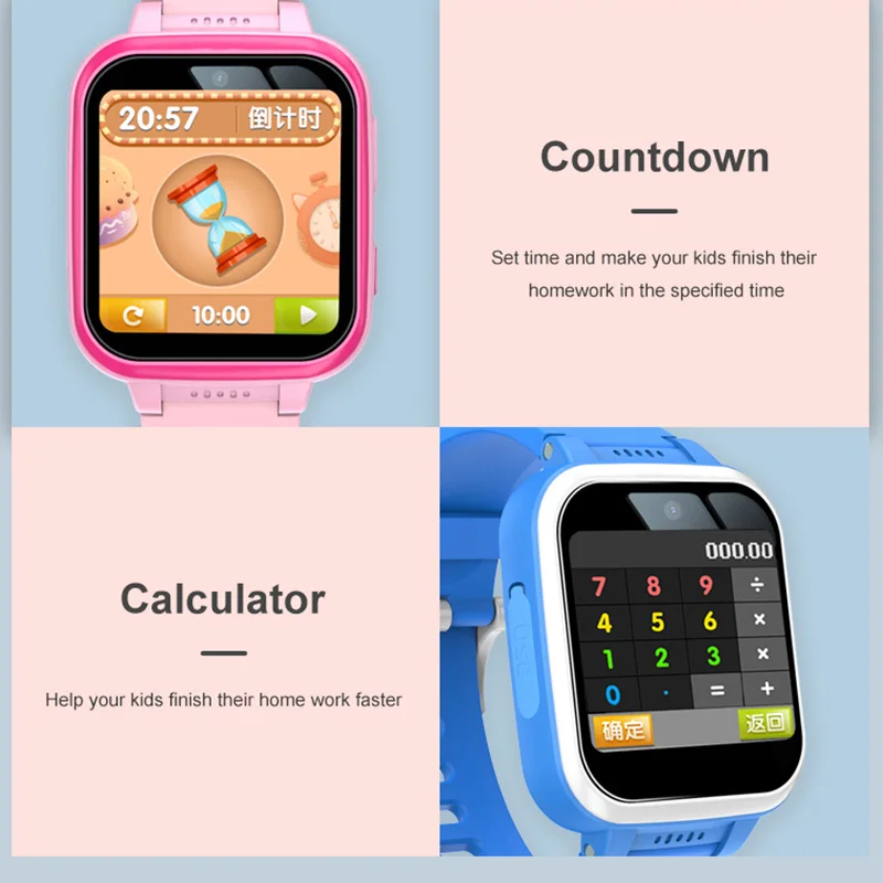 

Y90 Kids Smart Watch LBS SOS Dual Camera Child Game Music Multi Dial Calculator Alarm Clock Gift Children Smartwatch Flashlight