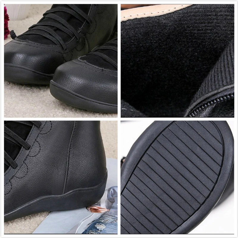 Сапоги в стиле ретро Осенние и зимние сапоги martin жира британском Высокое