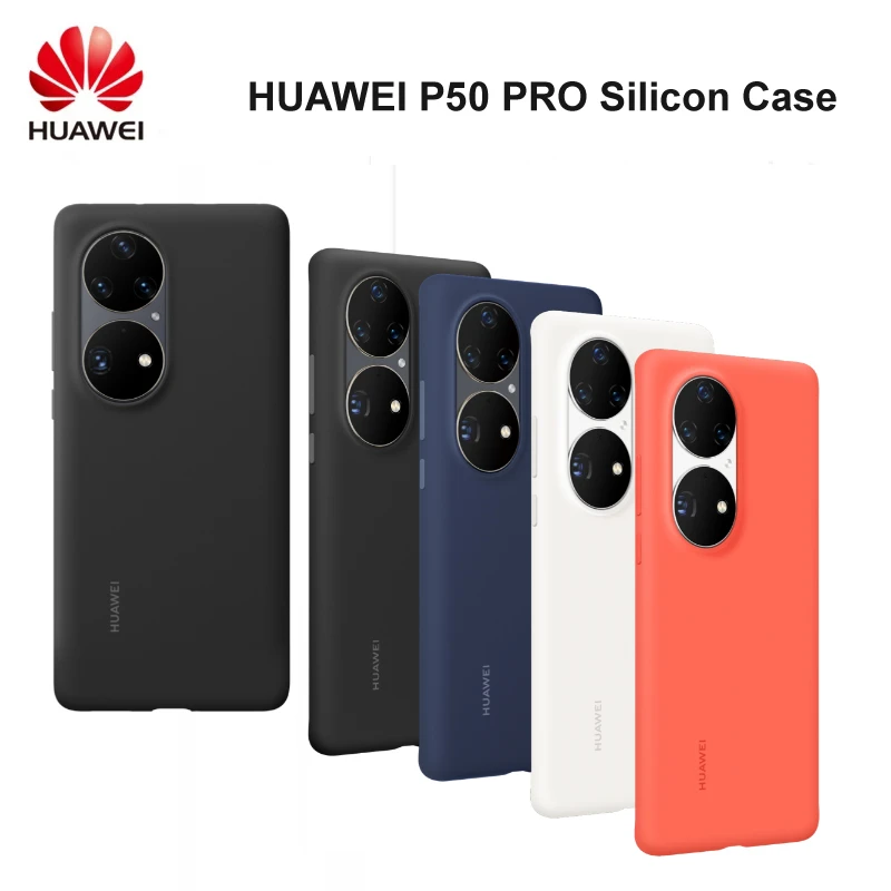 

Оригинальный чехол для Huawei P50 Pro, Официальный защитный чехол из жидкого силикона с микрофиброй внутри для HUAWEI P50 Pro