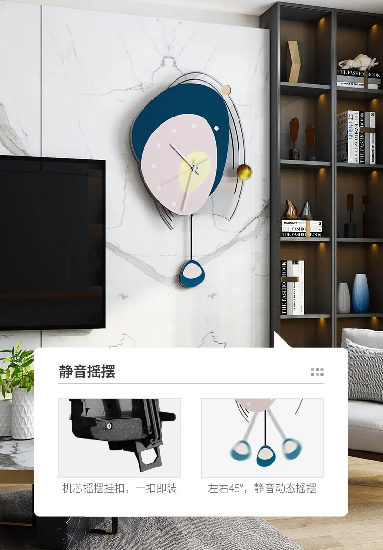 

Современный минималистский часы настенные часы для гостиной домашний моды Северных креативный лампа декорация настенные часы класса «люк...