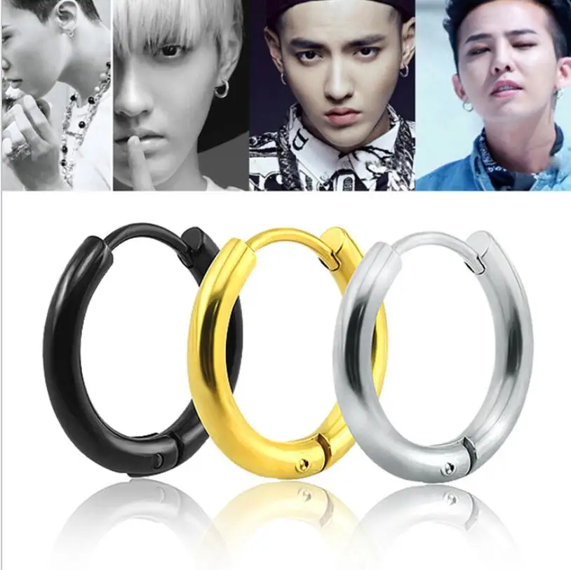 

Stainless Steel Small Hoop Earrings for Women Men Gold Black Circle Ear Ring Earrings Helix Hoop Piercing jewelry Accessories