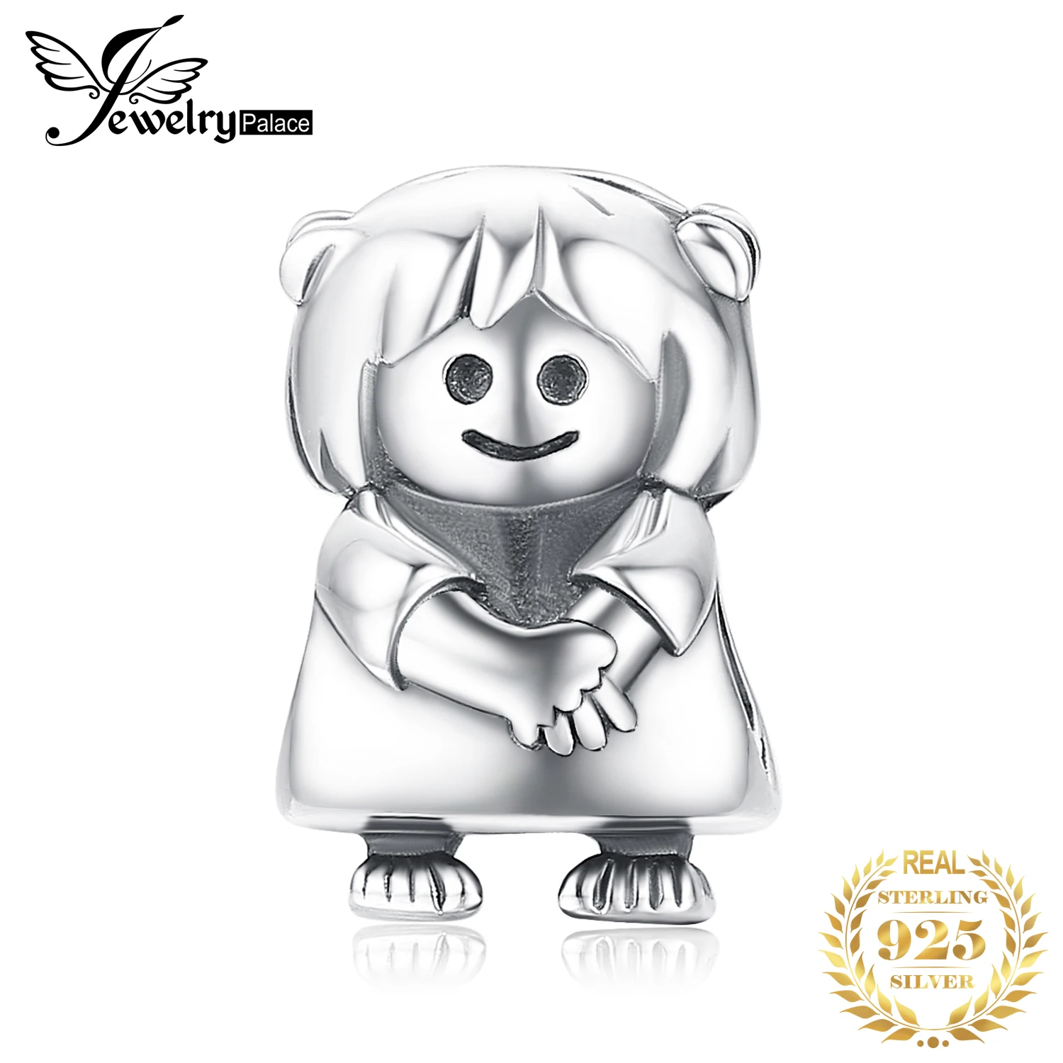 JewelryPalace 925 пробы серебро милая девочка кукла Шарм бусины для женщин модные