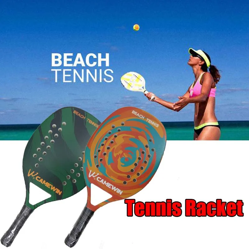 

Adult Professional Full Carbon Beach Tennis Paddle Racket EVA Face Tennis Raqueta With Bag