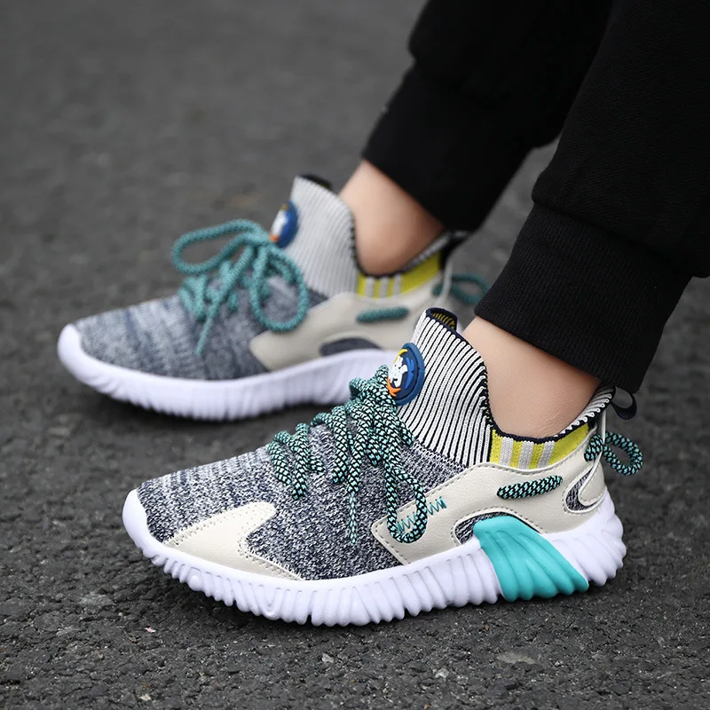 Спортивная обувь для мальчиков Сетчатые дышащие детские туфли в Корейском стиле