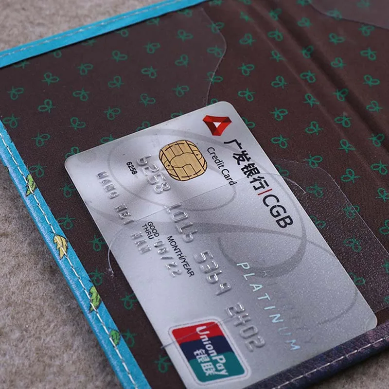 Мультфильм милый цветной Кот аниме Обложка для паспорта путешествия кошелек