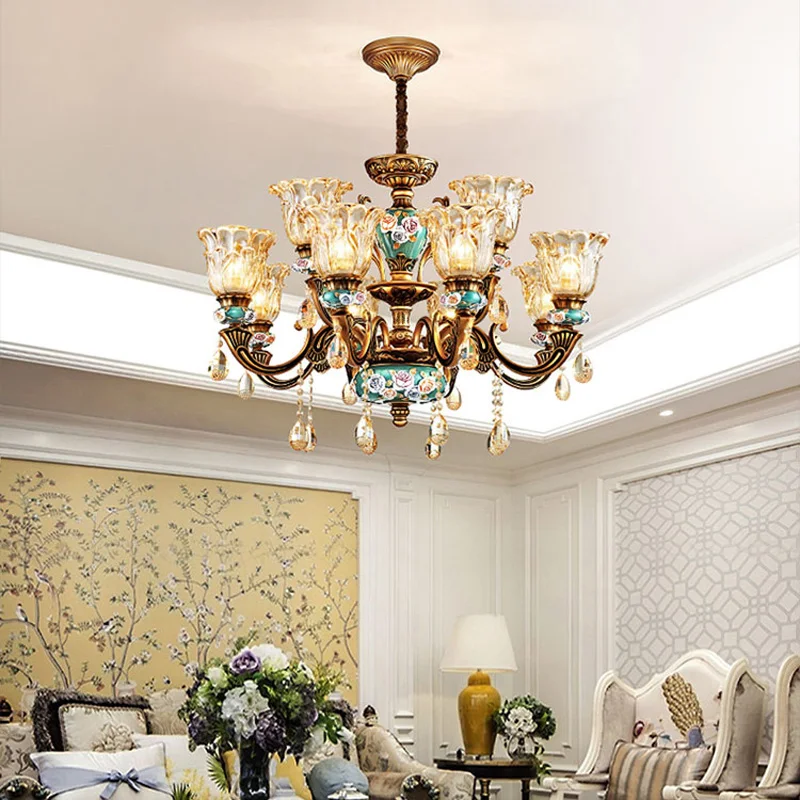 Винтажные потолочные люстры в скандинавском стиле роскошные светодиодные лампы