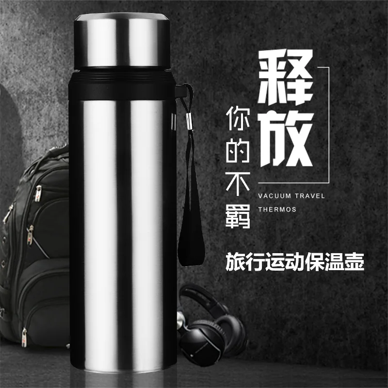 

Large-capacity insulation pot insulation cup warhead student tea cup double stainless steel gift water cup custom lettering