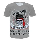 Футболка мужская с 3D-принтом черепа, модная тенниска в стиле Харадзюку, повседневная майка с коротким рукавом в стиле хип-хоп, лето