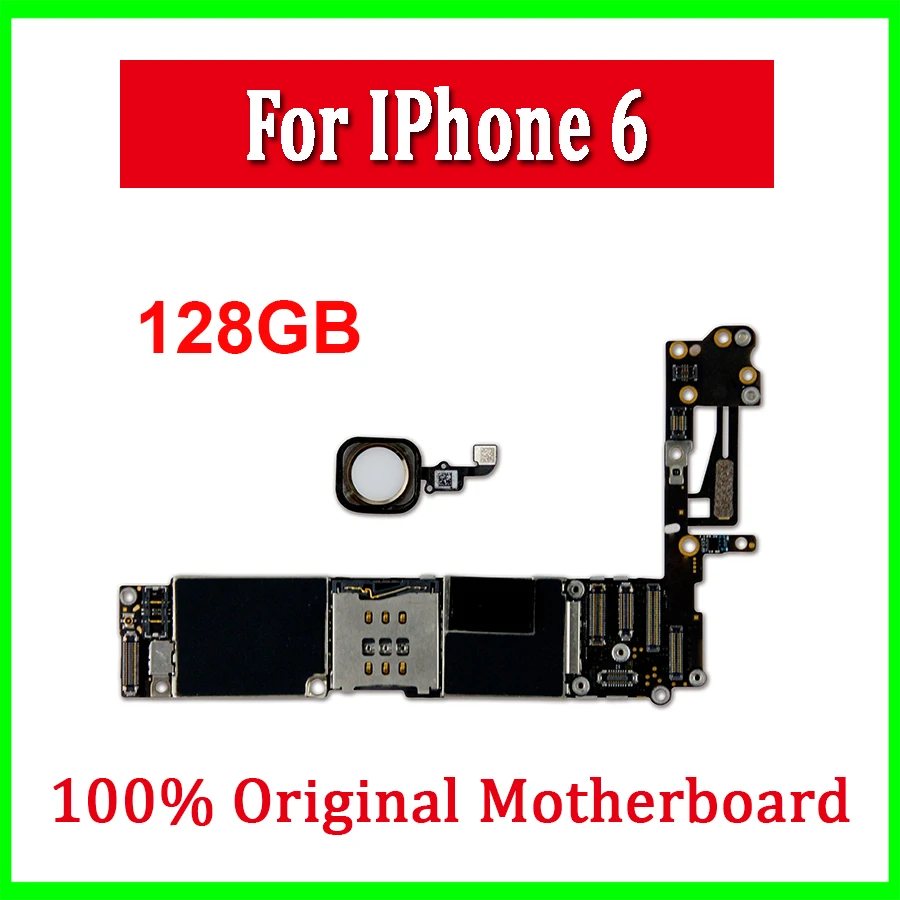 Оригинальная разблокированная материнская плата 16 Гб 64 128 ГБ для iphone 6 с/без Touch ID