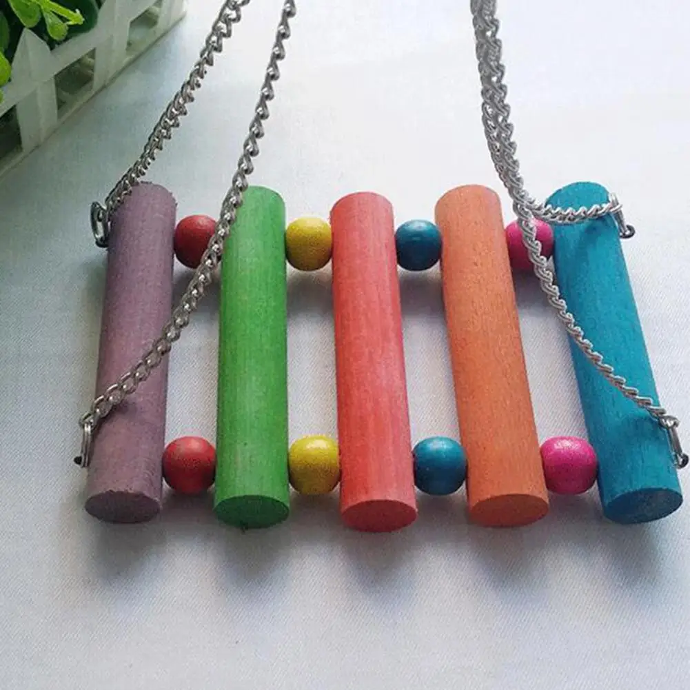 Wood Swing Stand Bar Climbing Ladder Handstand Bird Hanging Toy | Дом и сад