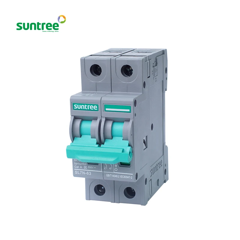 

2 полюса 550V DC MCB 20Amp миниатюрный автоматический выключатель MCB цена