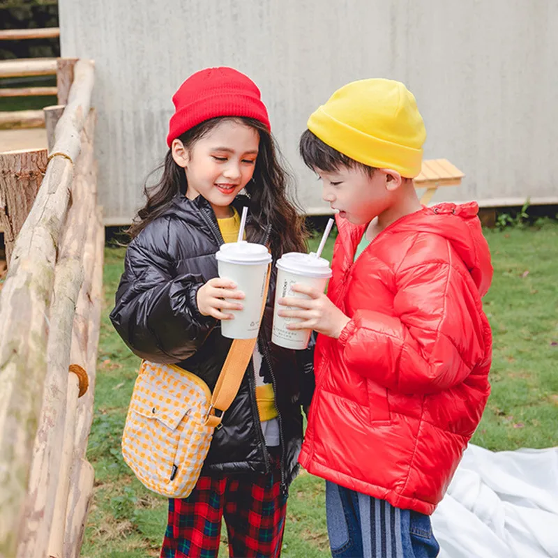 Детская куртка с капюшоном для мальчиков и девочек теплая зимняя одежда Зимняя
