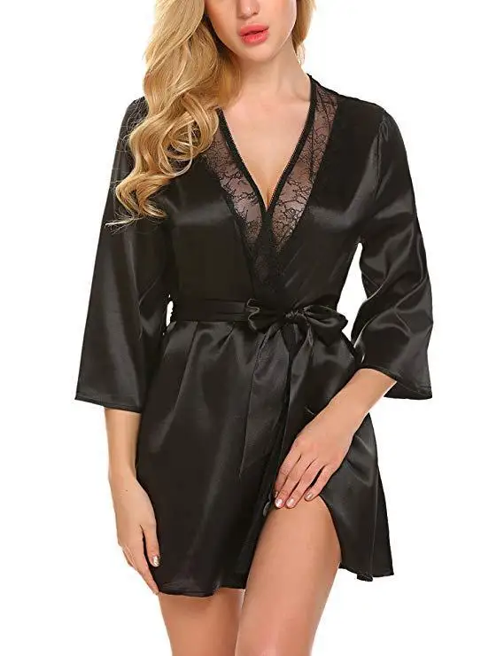 

Dress woman lace ladies sleepwear satin nightgowns for sleepers ice silk nightgowns sleep shirts Sleepwear sexy sleeping dress