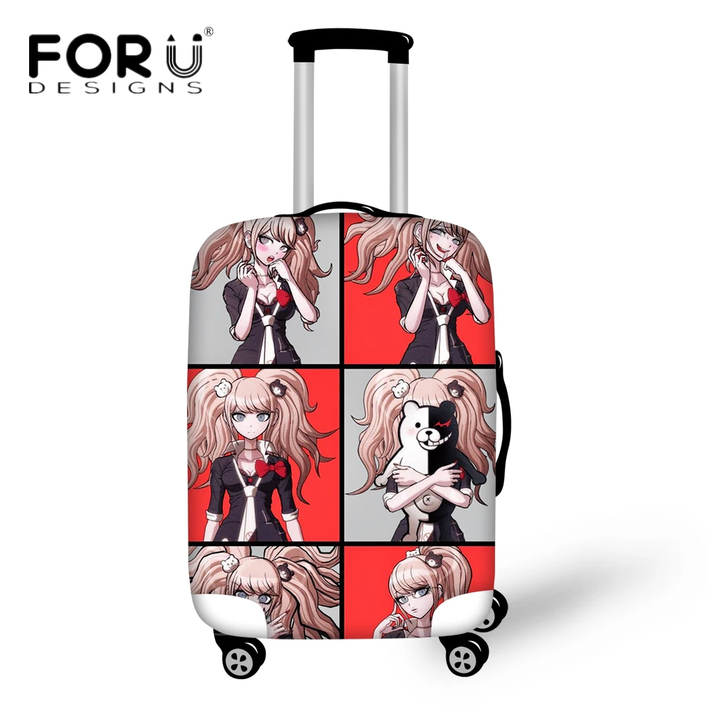 

FORUDESIGNS Teenagers Luggage Covers Elastic Waterproof Suitcase Protective Covers Anime Danganronpa Monokuma Design Trunk Case