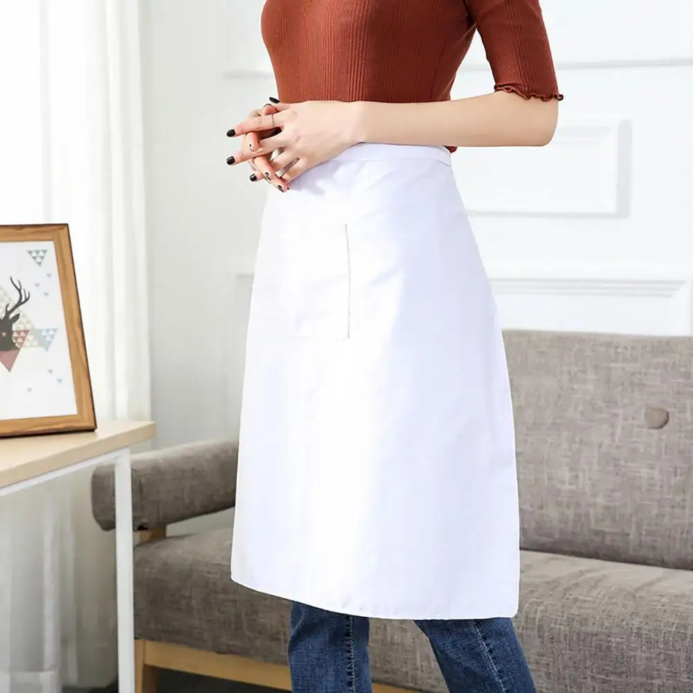 Apron Pure White Unisex Short Half Oversleeves Bib Aprons Kitchen Cooking Supplies Household Cleaning Tools