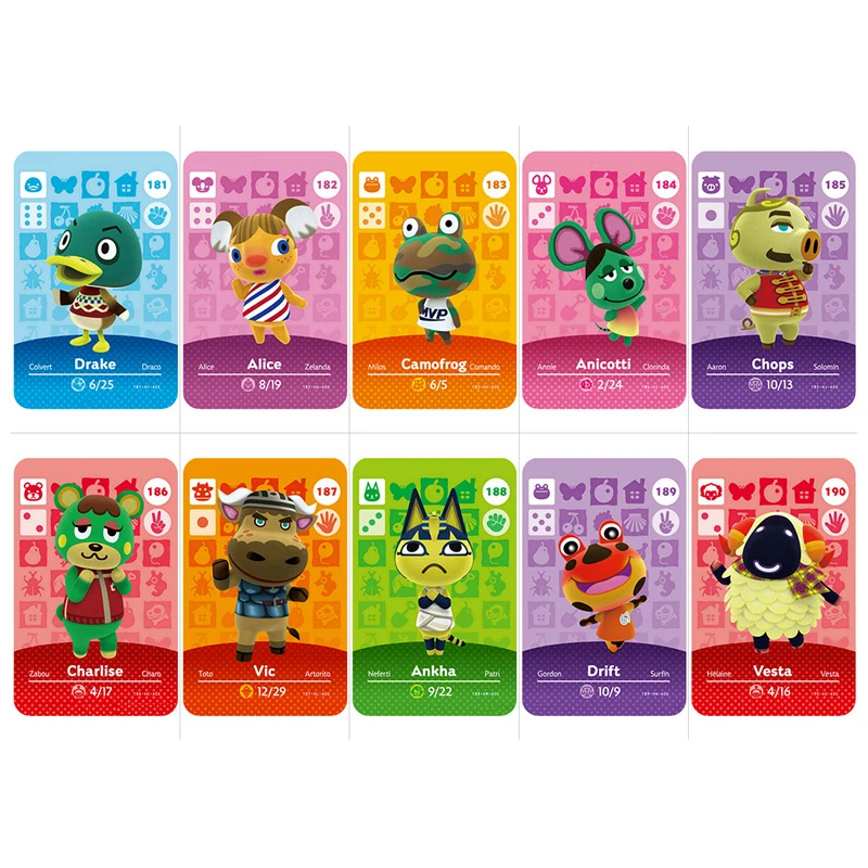 Карточка для скрещивания животных серии 2 (161 200) карта Amiibo работает Switch 3DS NS Games New