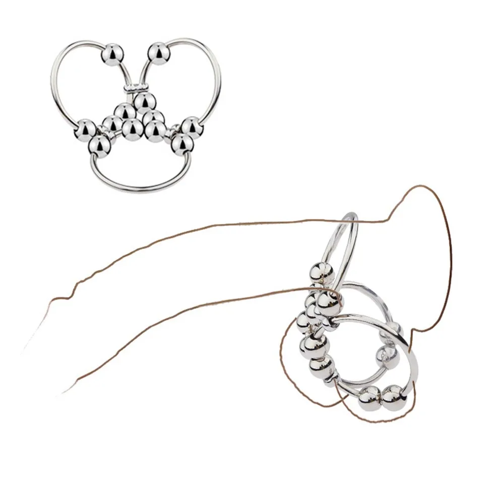 Мужской пенис из нержавеющей стали Пенис с задержкой эякуляции кольца для мужчин