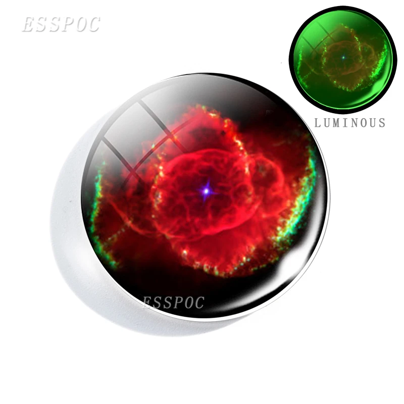 1 шт. 25 мм светящийся круглый стеклянный кабошон ручной работы в темноте небула