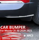 Автомобильный бампер для Mazda CX30 CX-30 2020-2021 из нержавеющей стали, передние и задние угловые защитные полосы, отделка крышки, хромированная декоративная