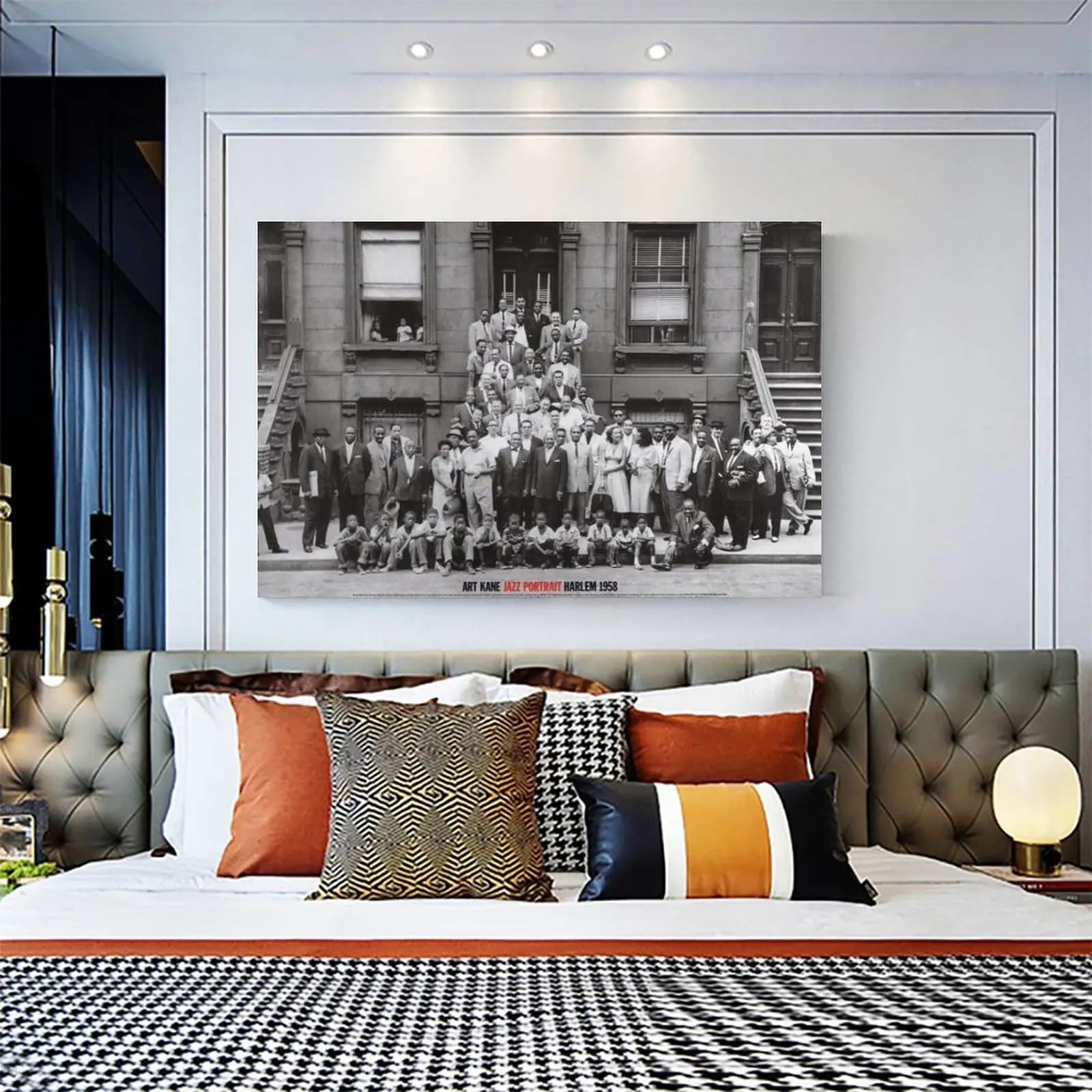 

Art Kane Great Day In Harlem Jazz Portrait 1958 Poster Decorative Painting Canvas Wall Art Living Room Posters Bedroom Painting