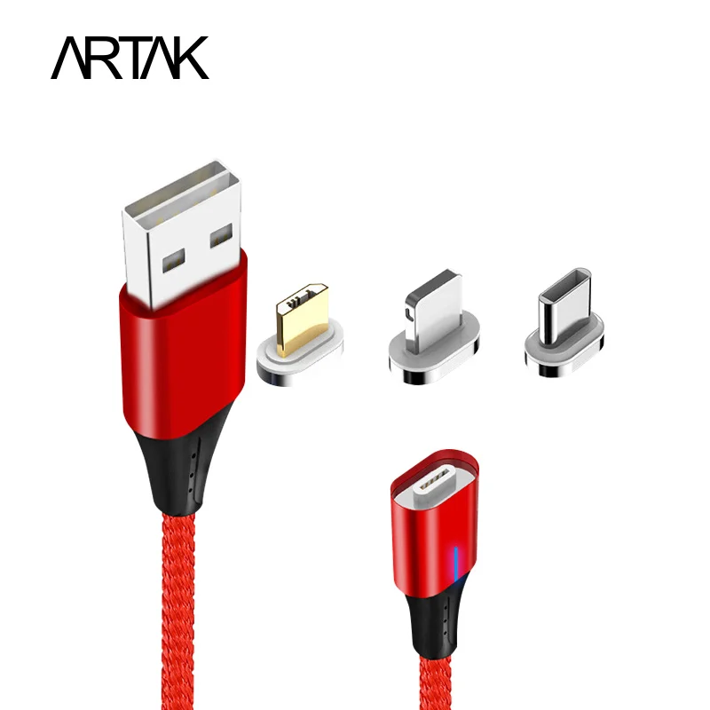 Usb type C/IOS/Micro USB 3 в 1 Магнитный кабель type-C USB-C быстрое зарядное устройство